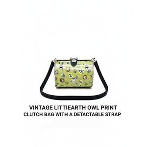 Little Earth Crossbody Owl Metal Bag Model 364723 Bottle Cap Snap w/ Chain HTF